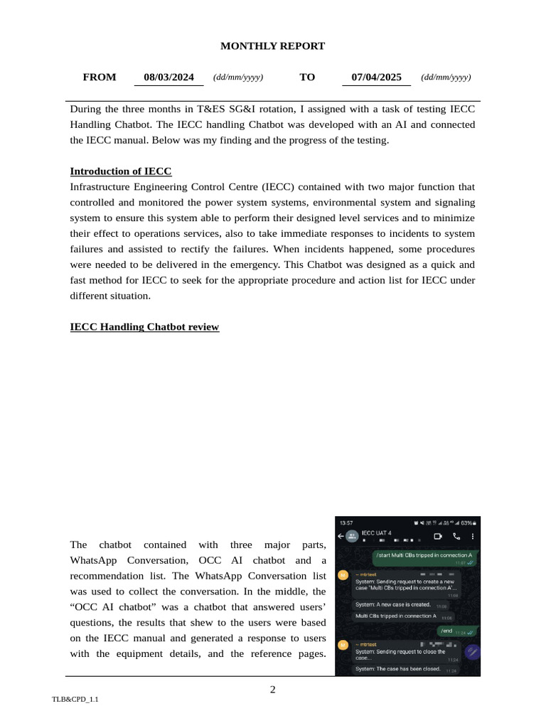 IECC Chatbot Testing Report | PDF