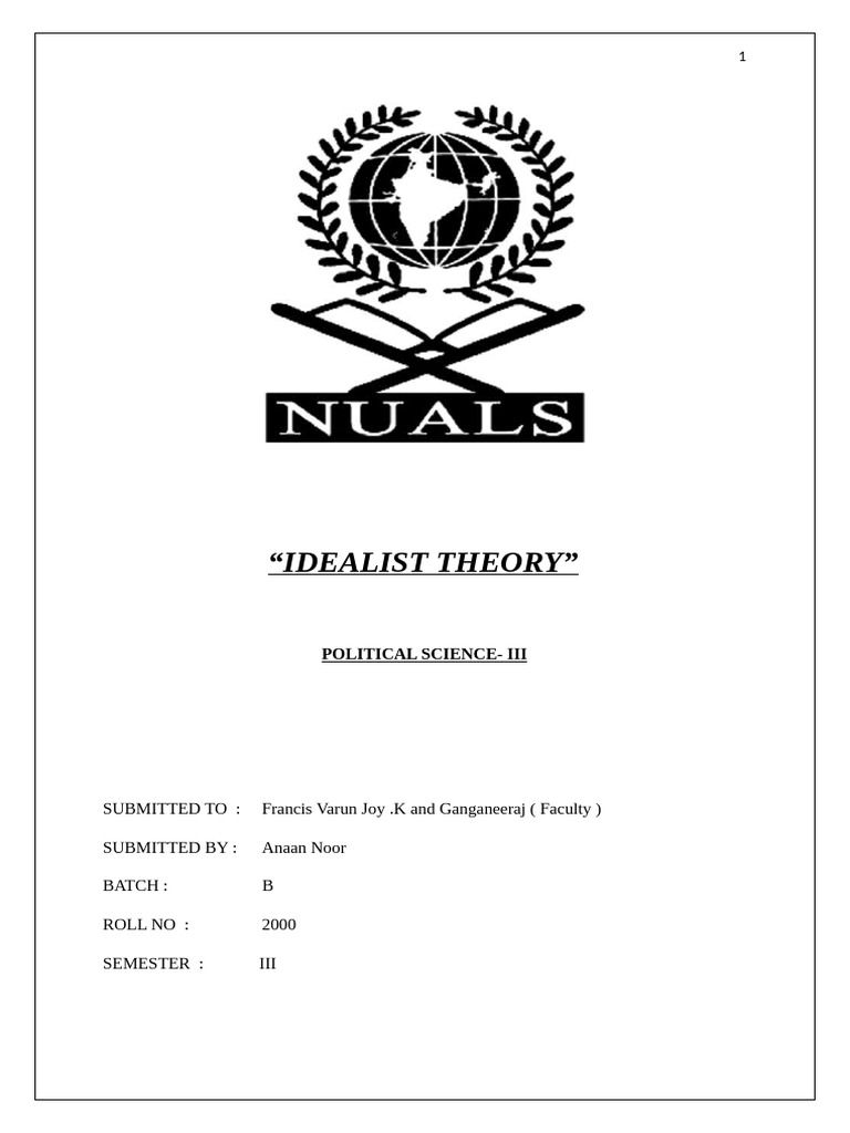 Idealist Theory | PDF | Idealism | Georg Wilhelm Friedrich Hegel