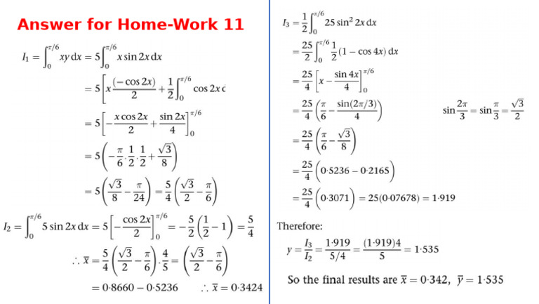 Solution For HW 11 | PDF