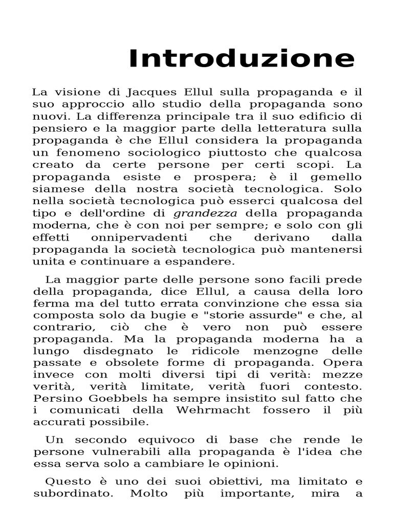 Konrad Kellen Da Jacques Ellul - Propaganda The Formation of Mens ...