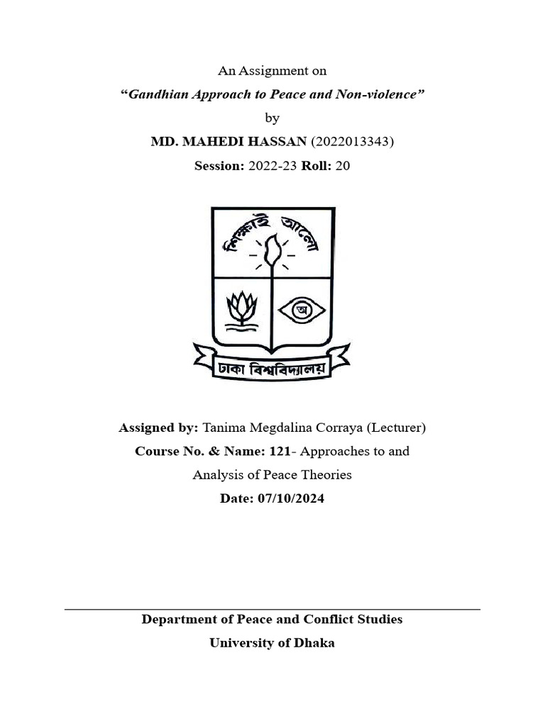 Gandhian Non-Violence and Independence | PDF | Nonviolence | Mahatma Gandhi