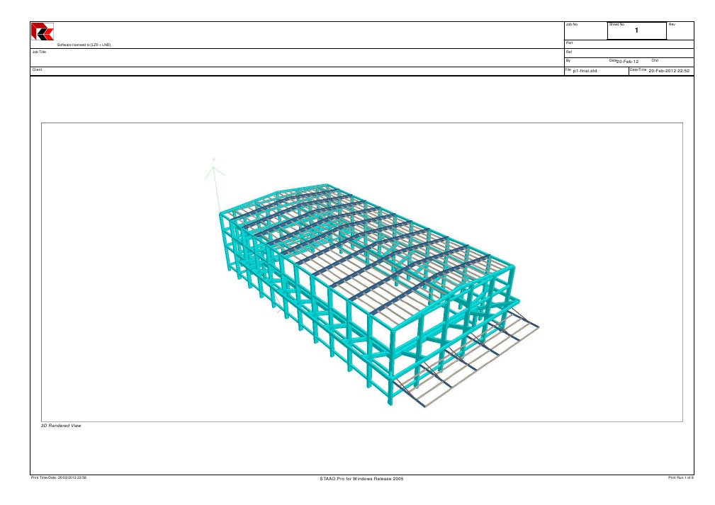 2EC Job File - STAAD.Pro Outputs | PDF