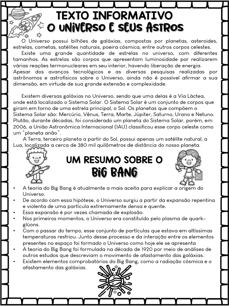 O Universo: Galáxias e Big Bang | PDF | Universo | Sistema Solar