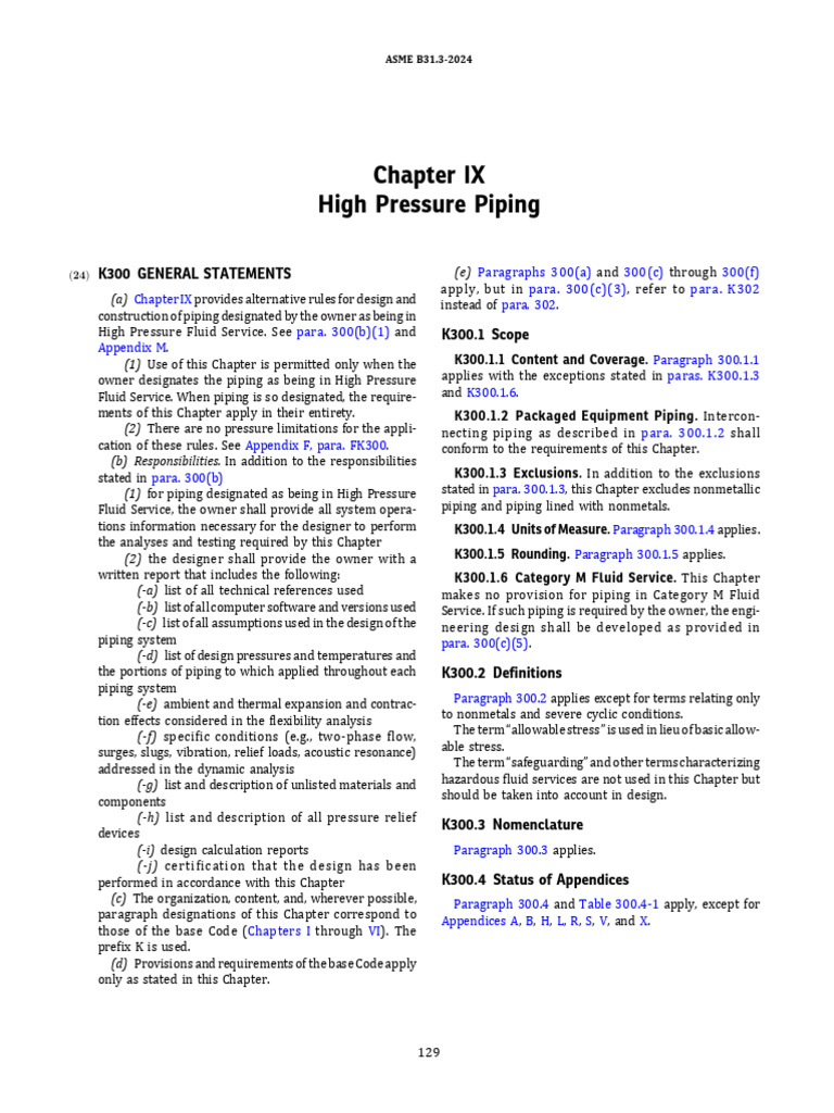 ASME B31.3 Chapter IX Overview | PDF | Strength Of Materials | Stress ...