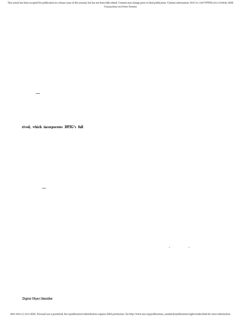 SSR Analysis of DFIG Wind Farms | PDF | Resonance | Matrix (Mathematics)