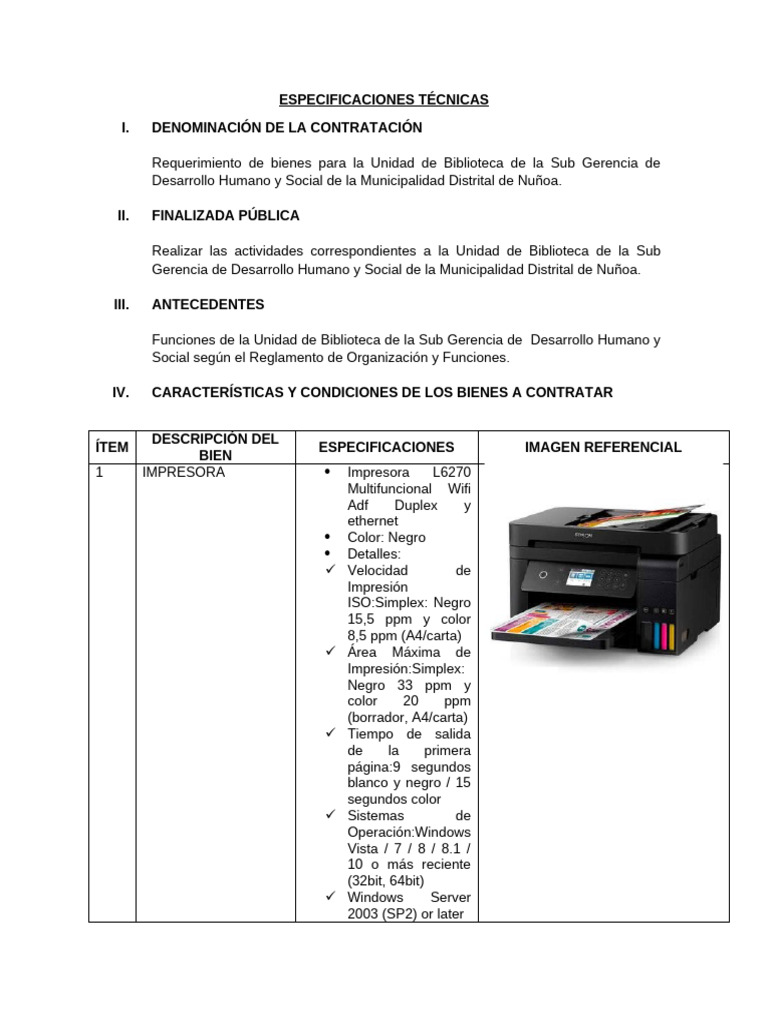 Bienes para Biblioteca de Nuñoa | PDF | Equipo de oficina | Hardware de ...