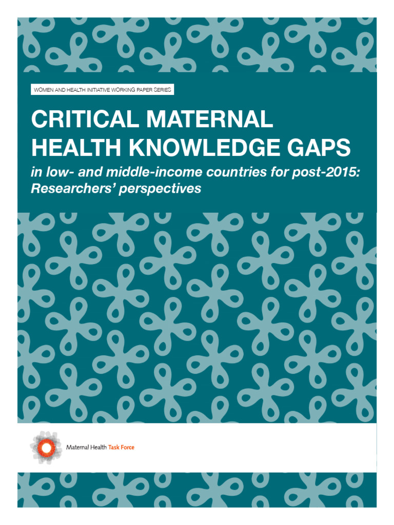 Knowledge Gaps MH Post2015 | PDF | Maternal Death | Maternal Health
