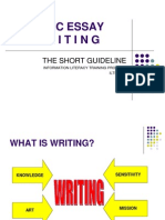 Basic Essay Writing: The Short Guideline