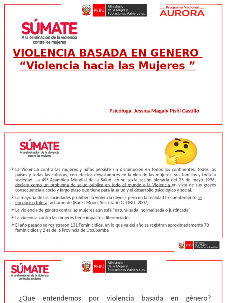 Violencia Basada en Género - UGEL | PDF | La violencia contra las ...