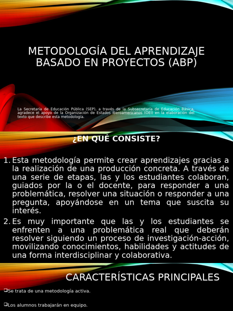 Metodología Del Aprendizaje Basado en Proyectos (ABP | PDF | Evaluación ...