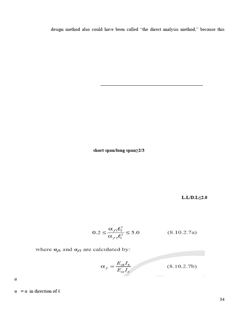 Direct Design Method for Two-Way Slabs | PDF | Beam (Structure) | Column