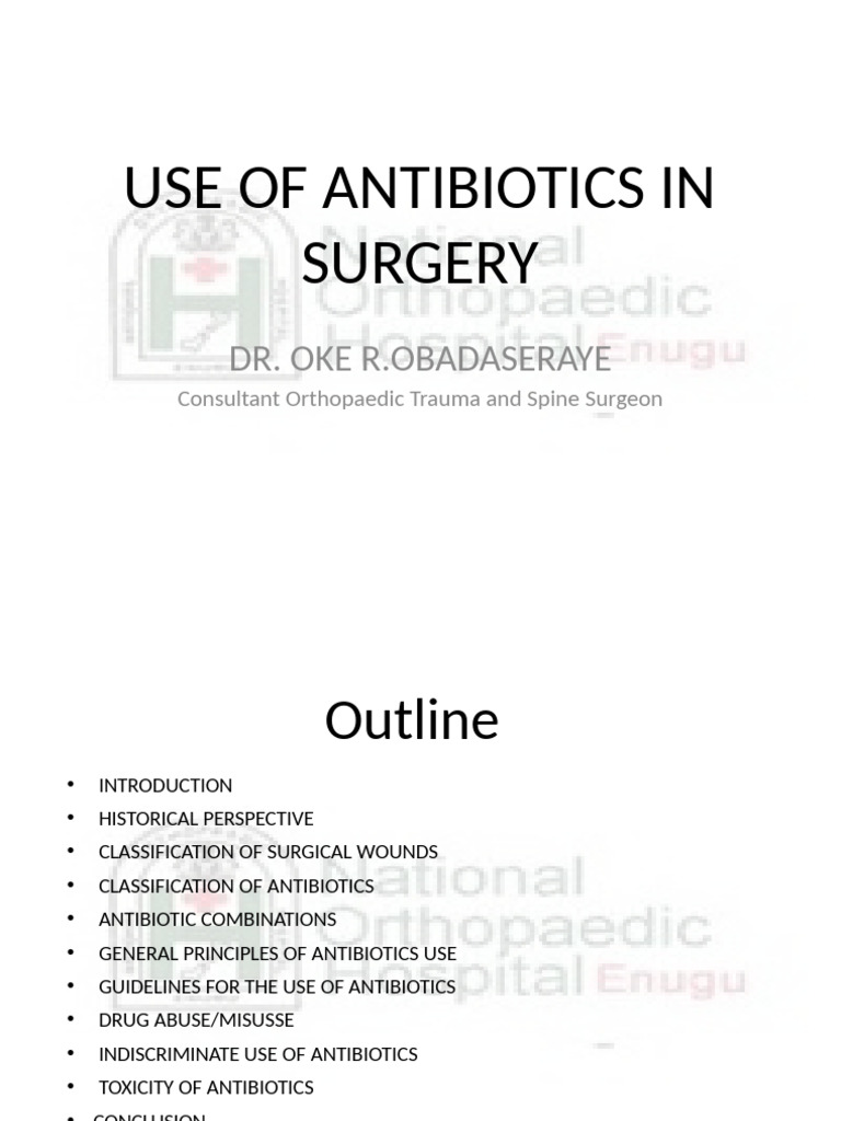 Erythromycin in Surgical Antibiotic Use | PDF | Penicillin ...