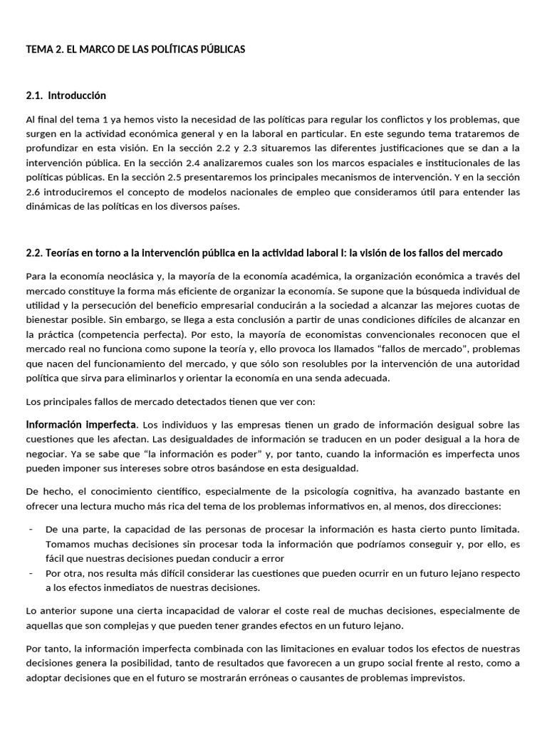 Marco de Políticas Públicas Laborales | PDF | Exterioridad | Democracia