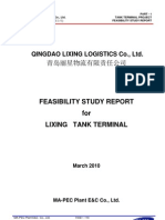 Feasibility Study Report For Lixing Tank Terminal: Qingdao Lixing Logistics Co., LTD
