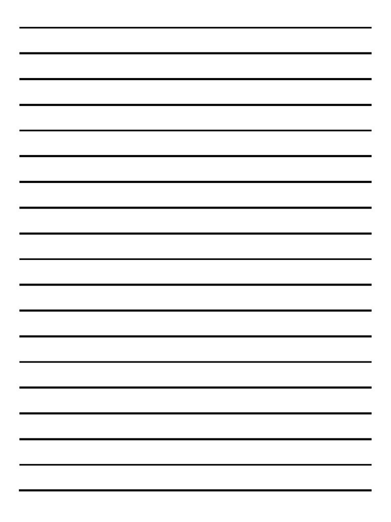 Half Inch Line Low Vision Paper Letter | PDF