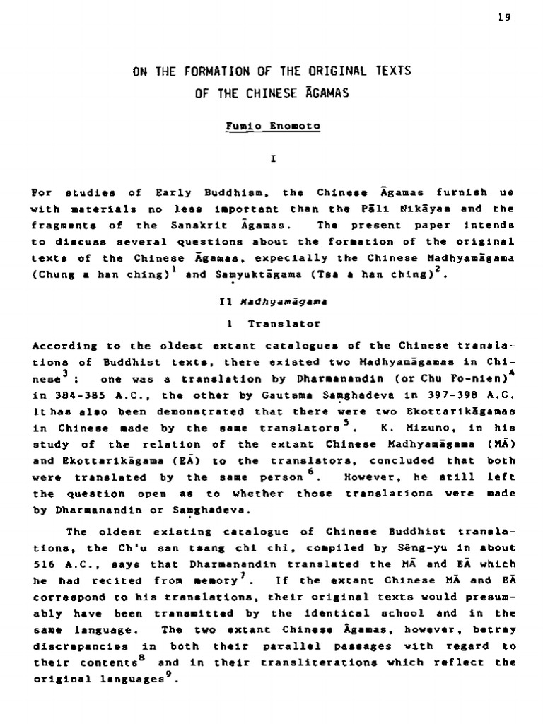 Formation of Chinese Agamas Texts | PDF | Copyright | Fair Use