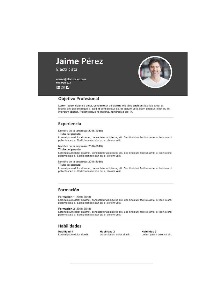 Plantillas de CV en formato PDF gratis | PDF