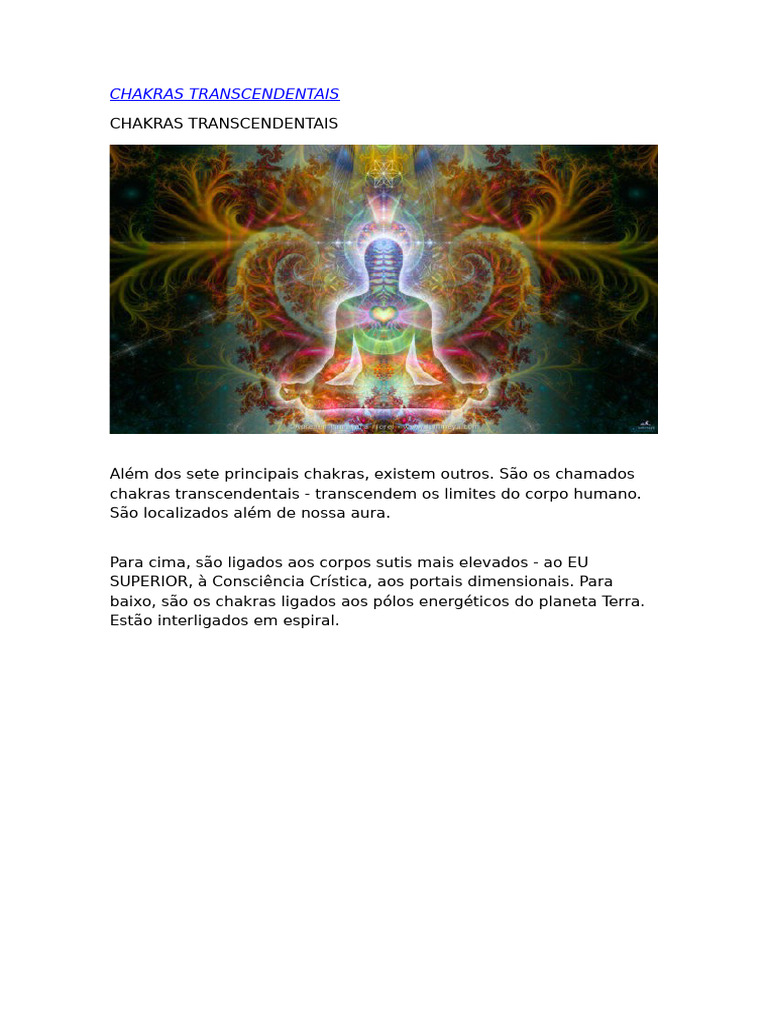 Chakras Transcendentais e Espirituais | PDF | Chacra | Alma