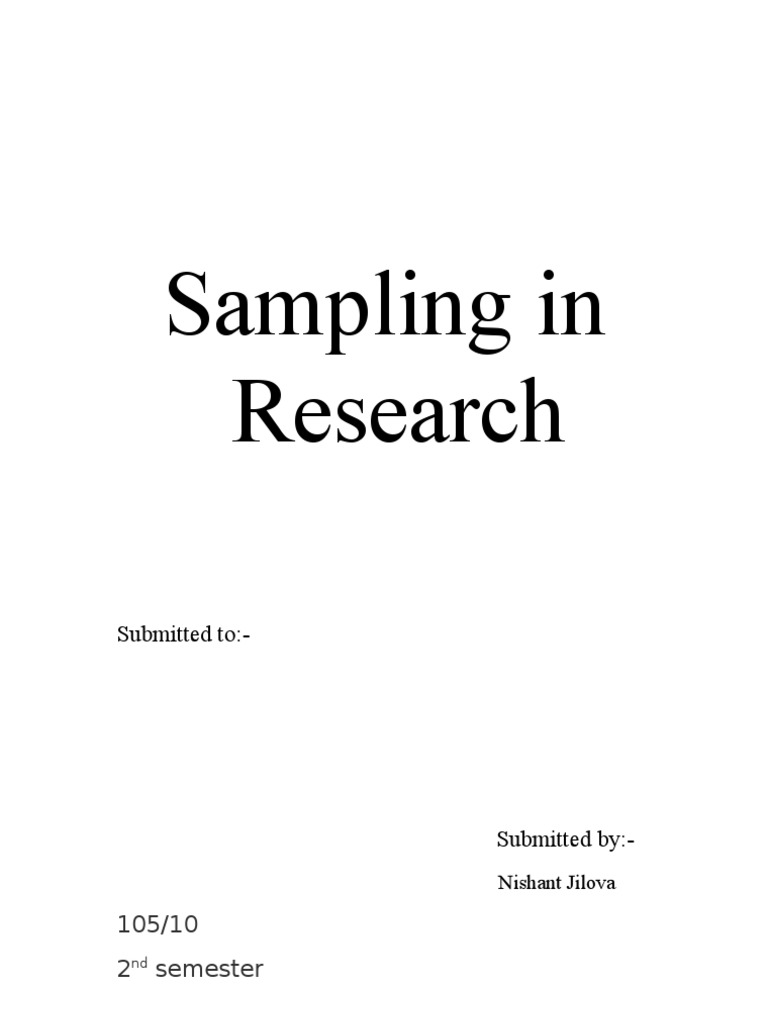 Sampling in Research | PDF | Sample Size Determination | Sampling ...