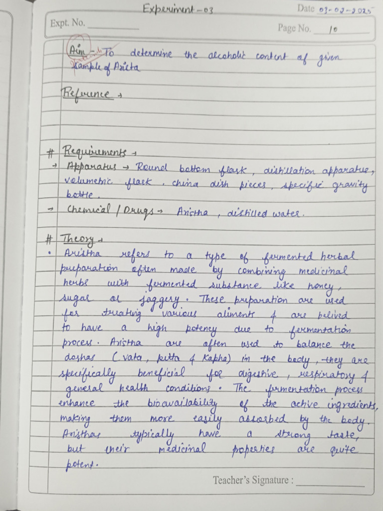 Practical File of Pharmacy | PDF