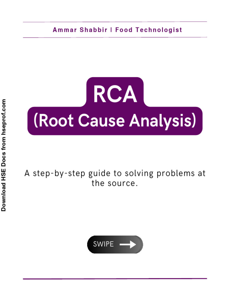 Root Cause Analysis in Food Safety | PDF | Systems Thinking | Safety