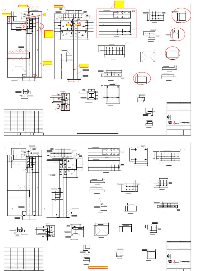 Steel Structure Assembly Drawings | PDF