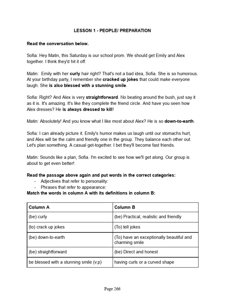 Friend Qualities and Prom Planning Guide | PDF