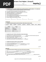 Impulse 3 Unit 2 Test Higher | PDF | Piano
