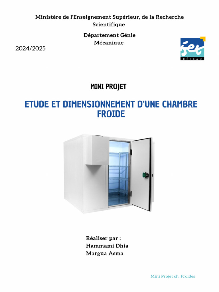 Rapport Chambre Froide PDF — free download
