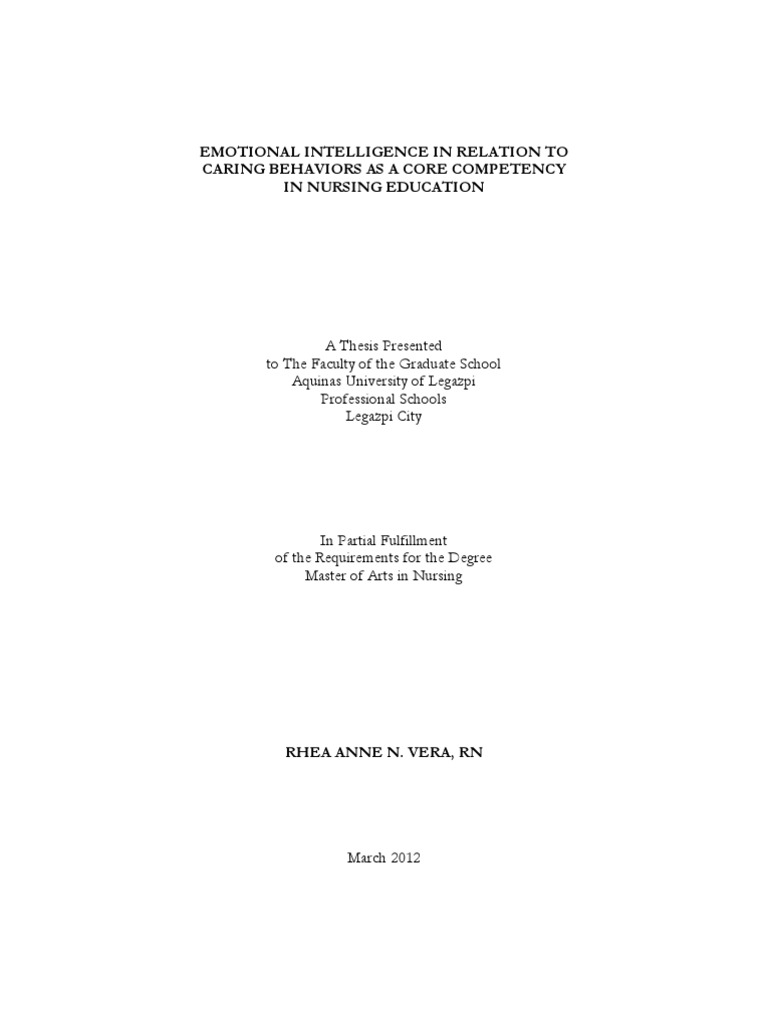Emotional Intelligence in Nursing Education | PDF | Language Arts ...