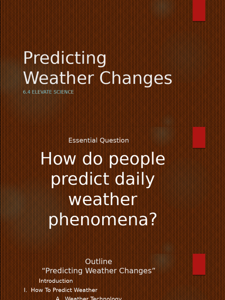 How to Predict Daily Weather Changes | PDF