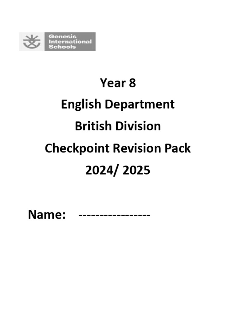 Y8-Checkpoint Exam-Revision Pack | PDF | Senses