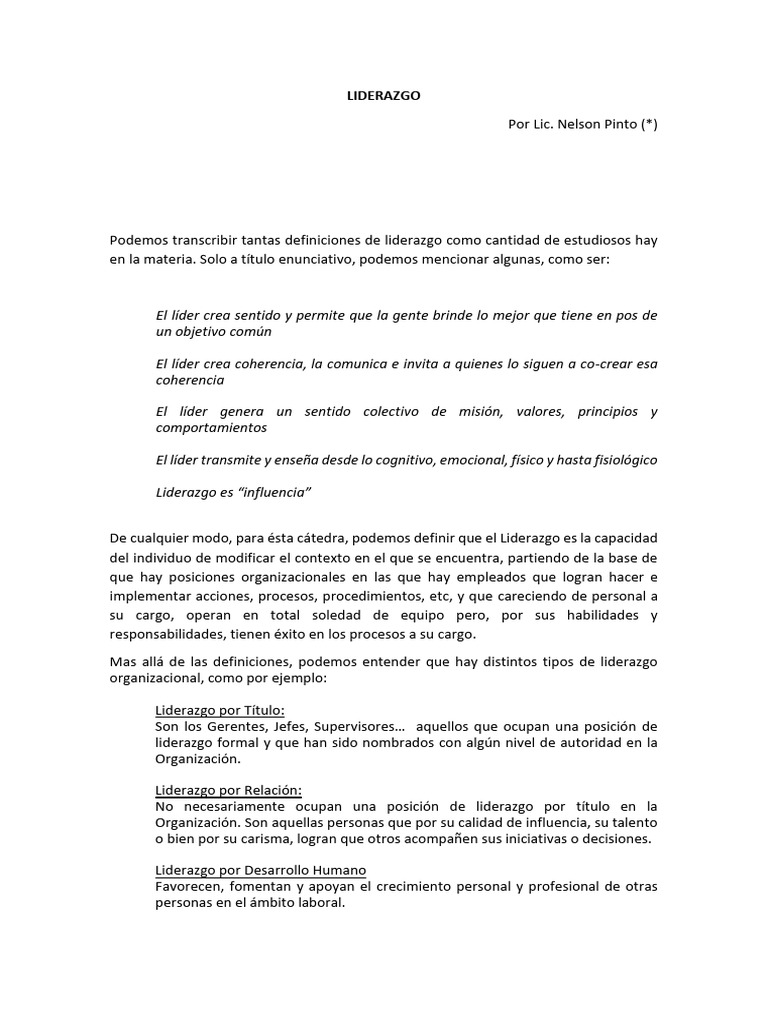 Tipos y Claves del Liderazgo Efectivo | PDF | Inteligencia emocional ...
