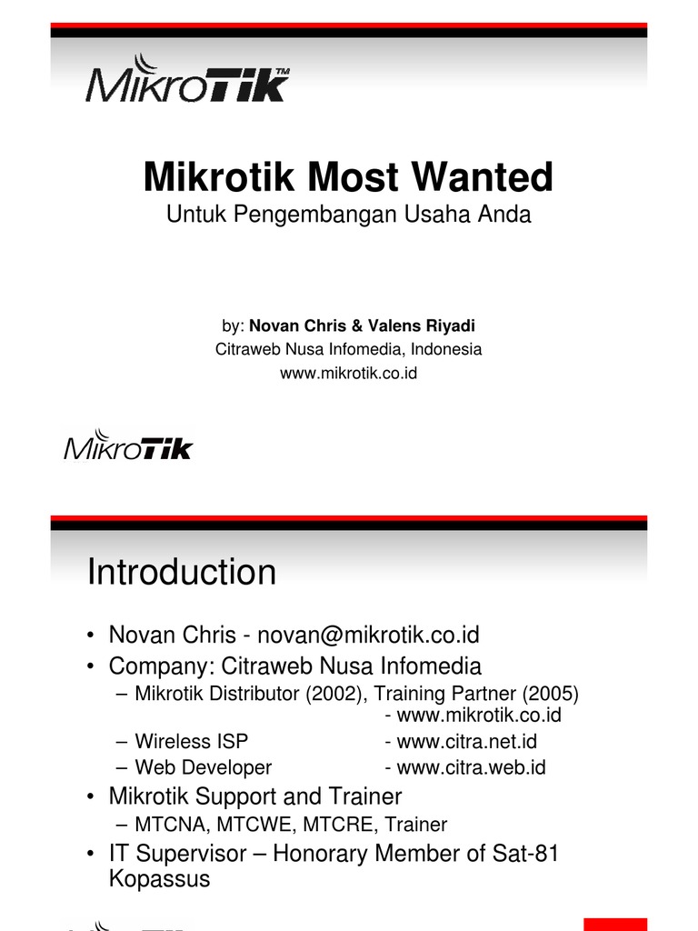 Mikrotik Most Wanted | PDF