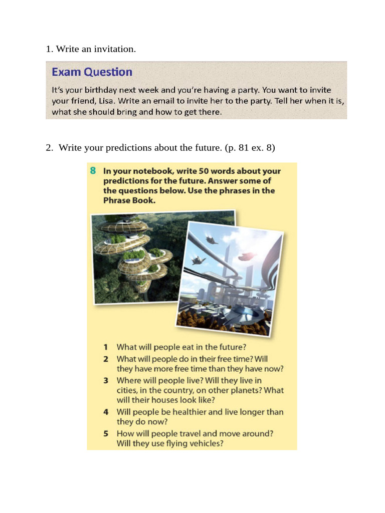 Invitation and Future Predictions Guide | PDF
