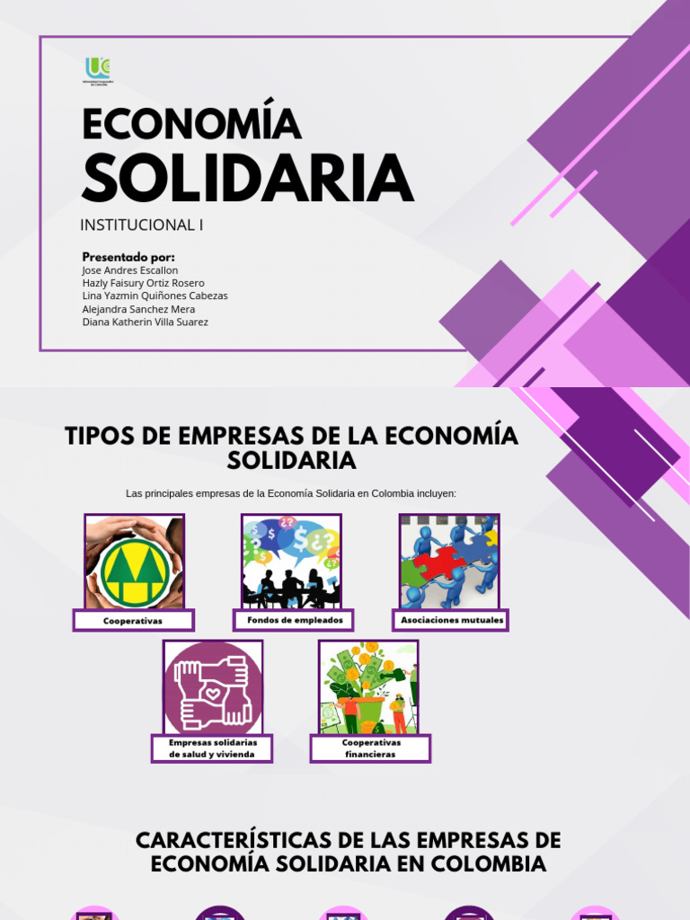 Empresas de Economía Solidaria en Colombia | PDF | Cooperativa ...