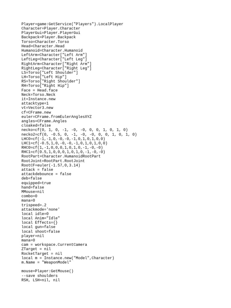 Roblox Character Scripting Guide | PDF | Human Anatomy ...