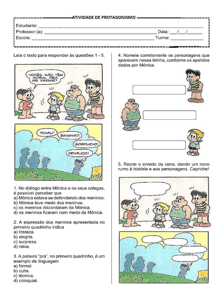 Atividade de Protagonismo | PDF