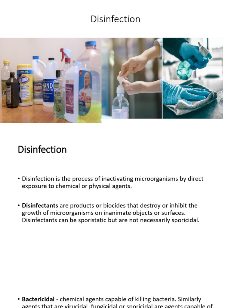 Disinfection | PDF | Disinfectant | Antimicrobial