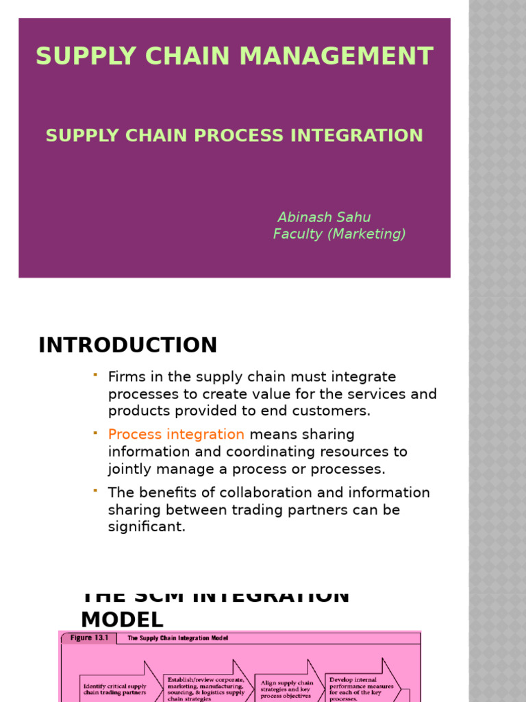 Supply Chain Process Integration Insights | PDF | Supply Chain | Supply ...