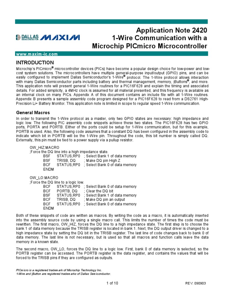 App 24 Pic Microcontroller Microcontroller