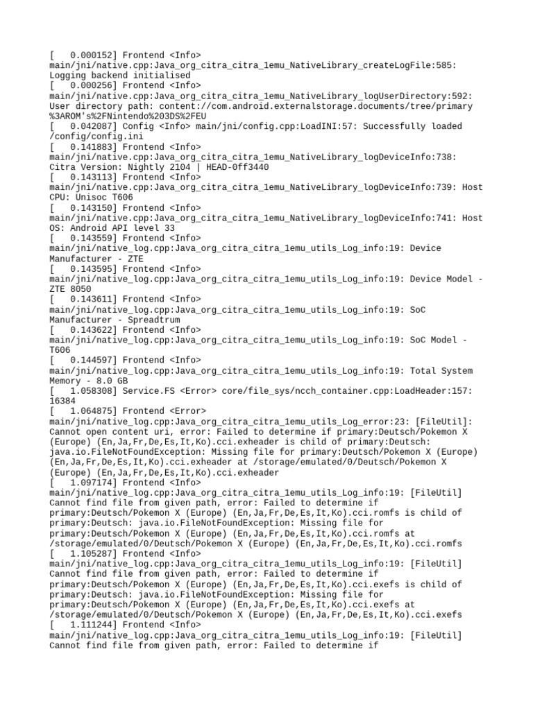 citra_log | PDF | System Software | Software