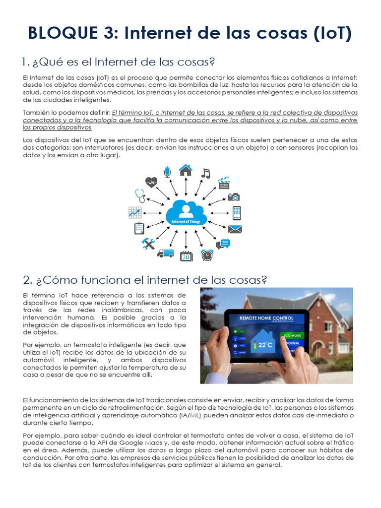 Bloque 3 - Internet de Las Cosas | PDF | Internet de las Cosas ...