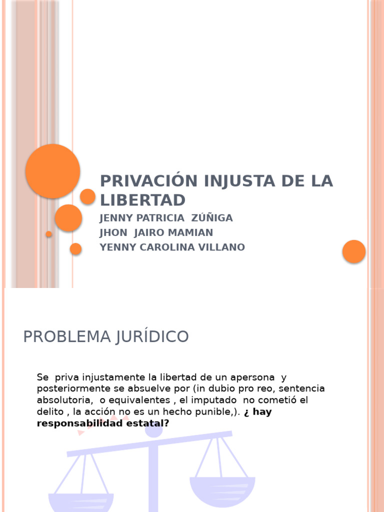 Privacion Ijnusta de La Libertad | PDF | Debido al proceso | Derecho penal