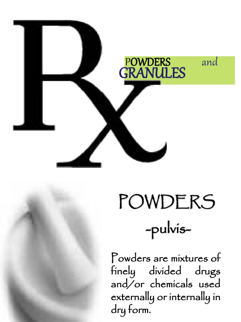 Advantages and Preparation of Powders | PDF | Tablet (Pharmacy ...