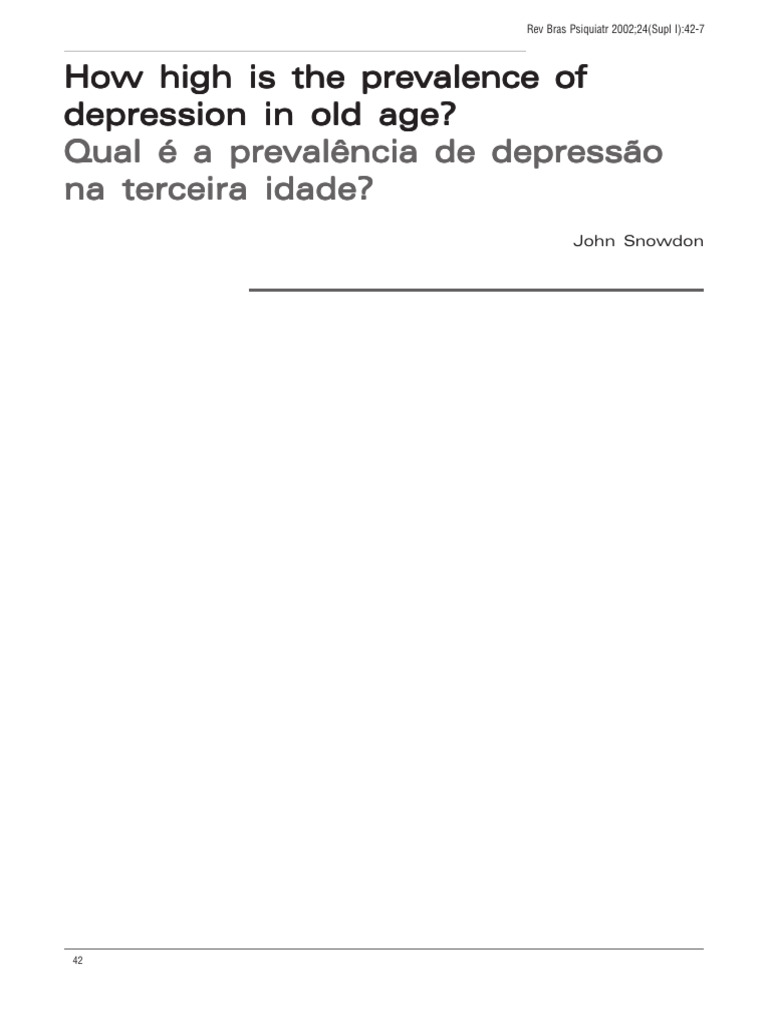 Depressive Disorder Elderly | PDF | Major Depressive Disorder | Mental ...