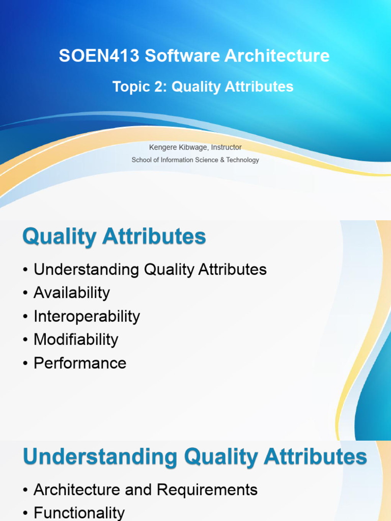 Quality Attributes in Software Architecture | PDF