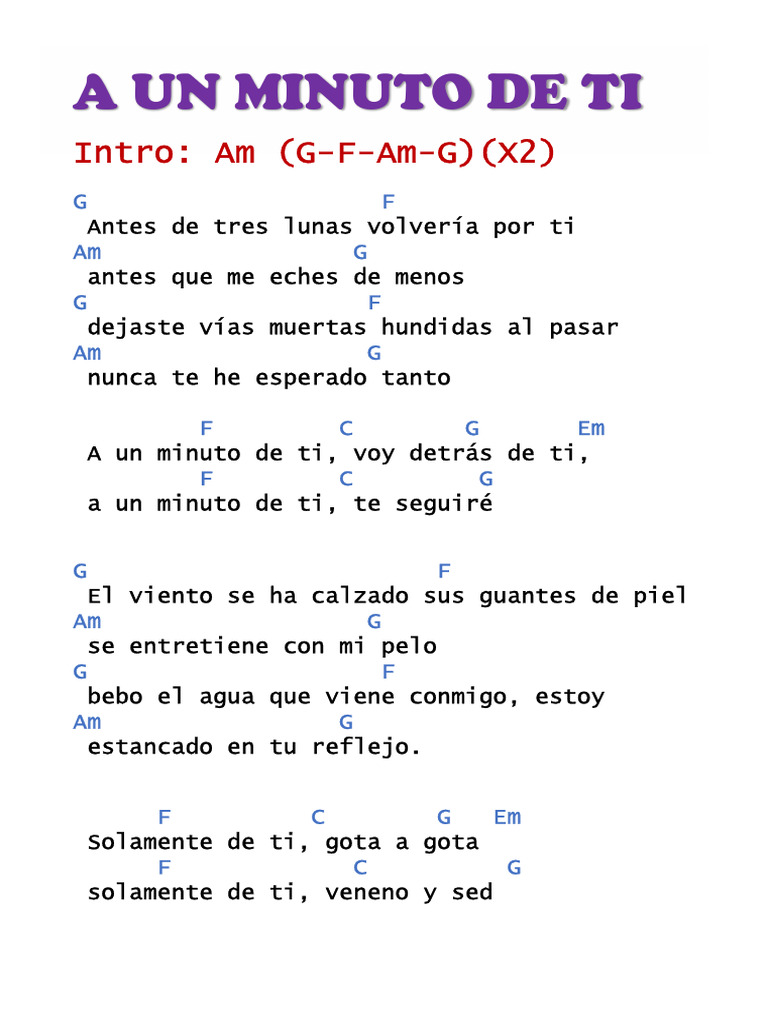 A Un Minuto de Ti PDF