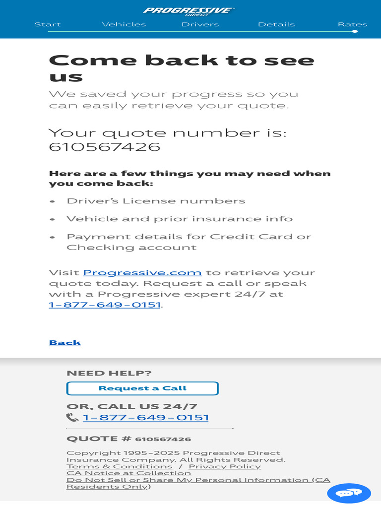 Retrieve Your Progressive Quote 610567426 | PDF