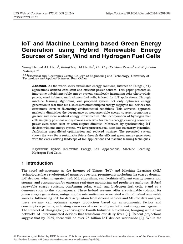 E3sconf Icregcsd2023 01008 | PDF | Internet Of Things | Energy Development